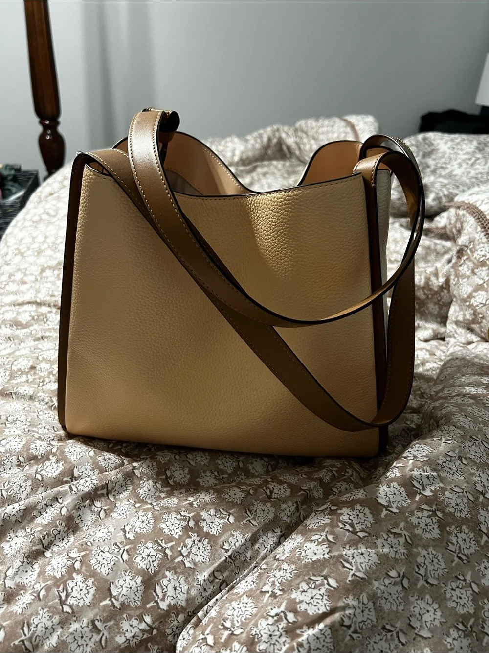 kate spade Pebbled Leather Shoulder Bag in crisp peach